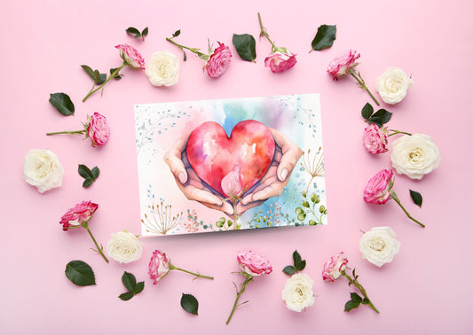 Двусторонняя открытка UM ( сердце)