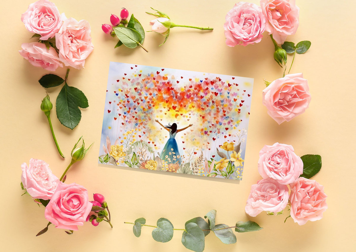 Двусторонняя открытка UM ( мир)